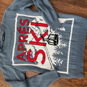 Boohoo Blue Après Ski Sweater